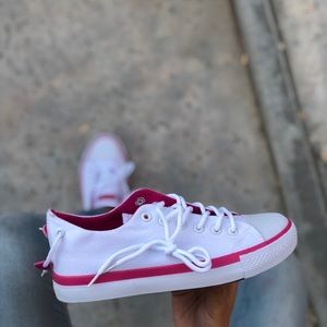 White and Pink  Women Sneakers